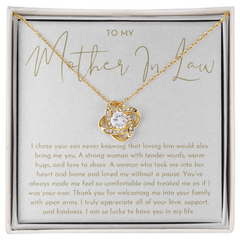 For the Woman Whose Love Made Our Family Whole — Love Knot Necklace