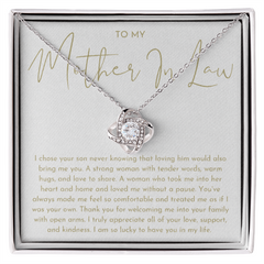 For the Woman Whose Love Made Our Family Whole — Love Knot Necklace