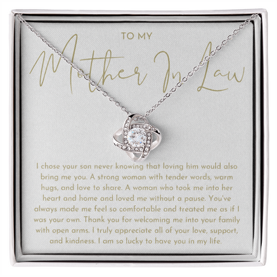 For the Woman Whose Love Made Our Family Whole — Love Knot Necklace