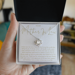 For the Woman Whose Love Made Our Family Whole — Love Knot Necklace