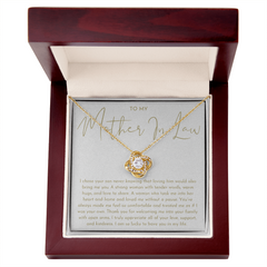 For the Woman Whose Love Made Our Family Whole — Love Knot Necklace