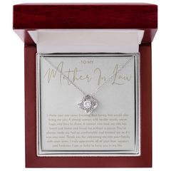 For the Woman Whose Love Made Our Family Whole — Love Knot Necklace